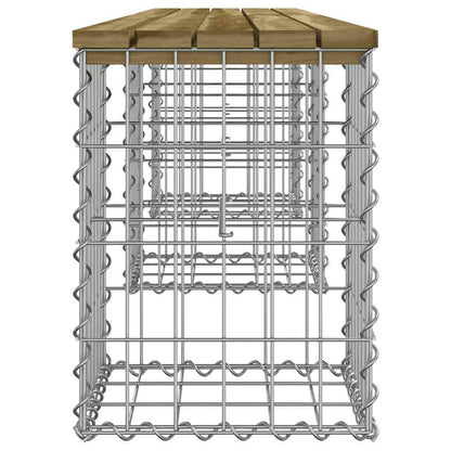 vidaXL Garden Bench Gabion Design 203x31x42 cm Impregnated Wood Pine