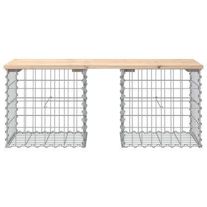 vidaXL Garden Bench Gabion Design 103x44x42 cm Solid Wood Pine