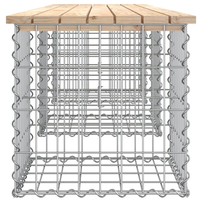 vidaXL Garden Bench Gabion Design 203x44x42 cm Solid Wood Pine