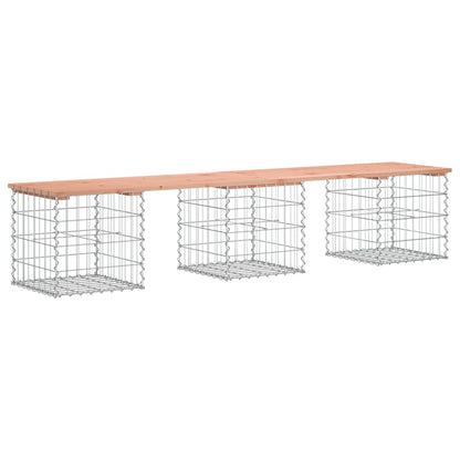 vidaXL Garden Bench Gabion Design 203x44x42 cm Solid Wood Douglas