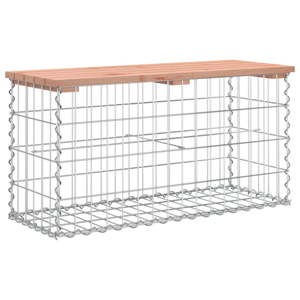 vidaXL Garden Bench Gabion Design 83x31.5x42 cm Solid Wood Douglas