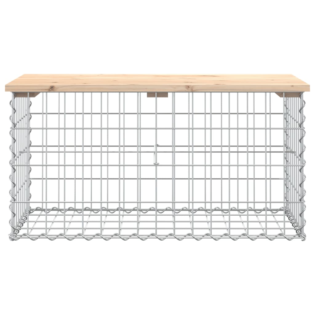 vidaXL Garden Bench Gabion Design 83x44x42 cm Solid Wood Pine