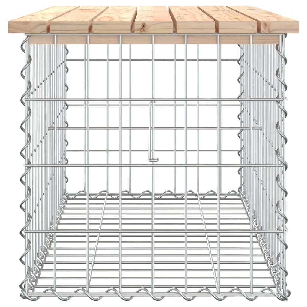 vidaXL Garden Bench Gabion Design 83x44x42 cm Solid Wood Pine