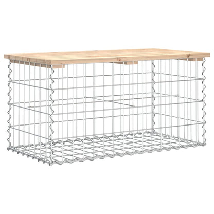 vidaXL Garden Bench Gabion Design 83x44x42 cm Solid Wood Pine