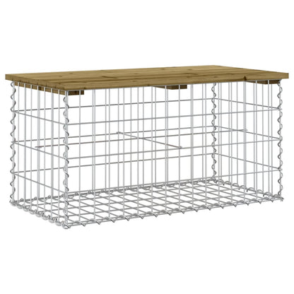 vidaXL Garden Bench Gabion Design 83x44x42 cm Impregnated Wood Pine