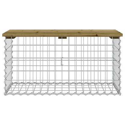 vidaXL Garden Bench Gabion Design 83x44x42 cm Impregnated Wood Pine