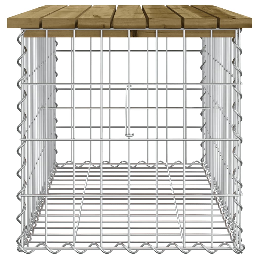 vidaXL Garden Bench Gabion Design 83x44x42 cm Impregnated Wood Pine