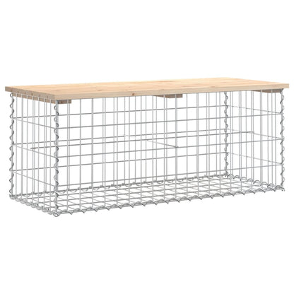 vidaXL Garden Bench Gabion Design 103x44x42 cm Solid Wood Pine