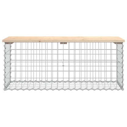 vidaXL Garden Bench Gabion Design 103x44x42 cm Solid Wood Pine