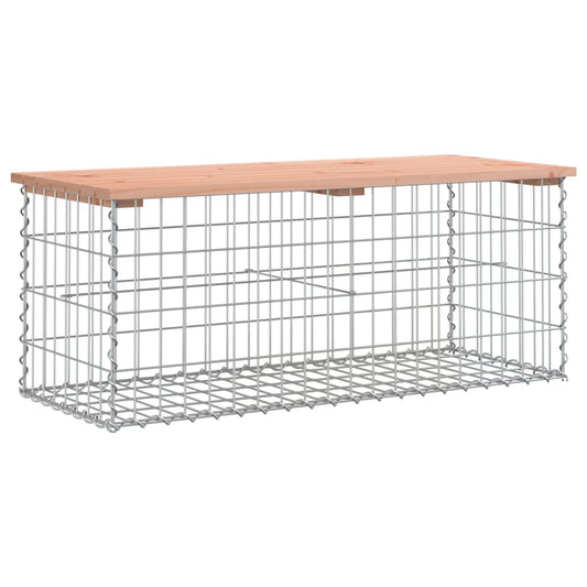 vidaXL Garden Bench Gabion Design 103x44x42 cm Solid Wood Douglas