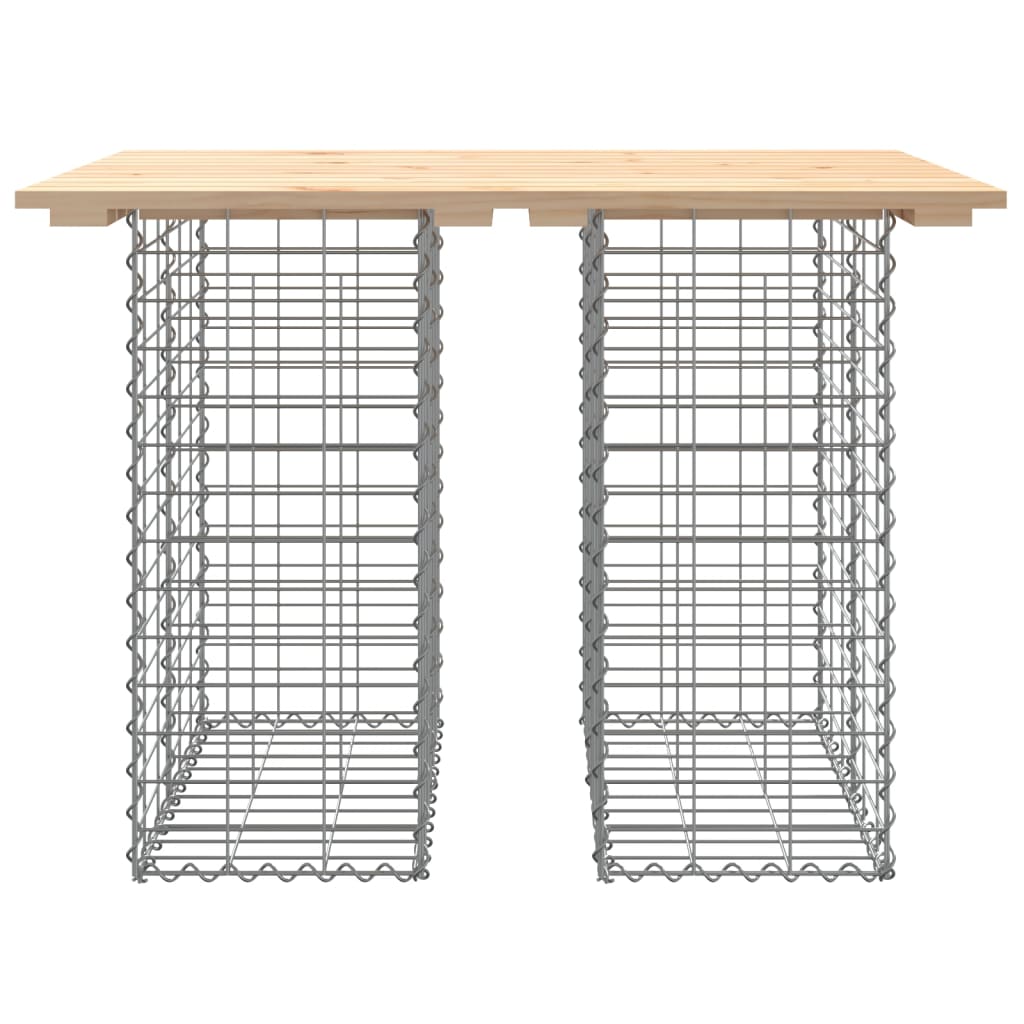 vidaXL Garden Table Gabion Design 100x70x72 cm Solid Wood Pine