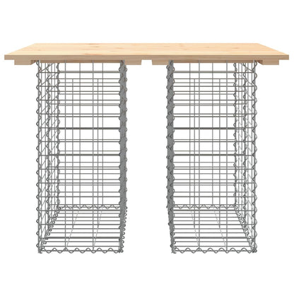 vidaXL Garden Table Gabion Design 100x70x72 cm Solid Wood Pine