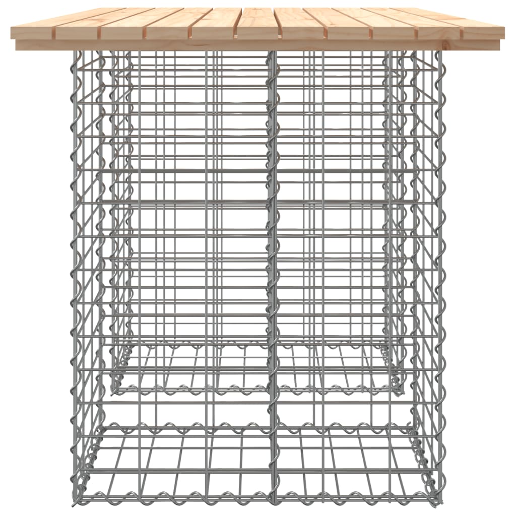 vidaXL Garden Table Gabion Design 100x70x72 cm Solid Wood Pine