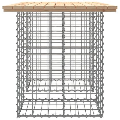 vidaXL Garden Table Gabion Design 100x70x72 cm Solid Wood Pine