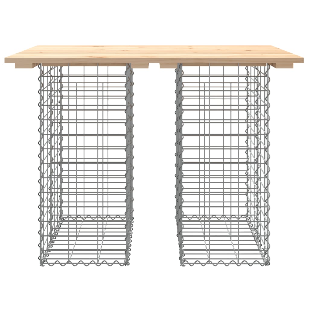 vidaXL Garden Table Gabion Design 100x70x72 cm Solid Wood Pine