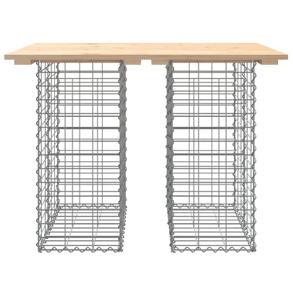 vidaXL Garden Table Gabion Design 100x70x72 cm Solid Wood Pine
