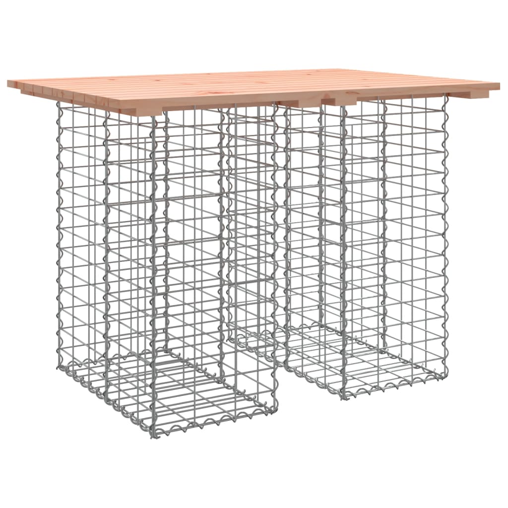 vidaXL Garden Table Gabion Design 100x70x72 cm Solid Wood Douglas