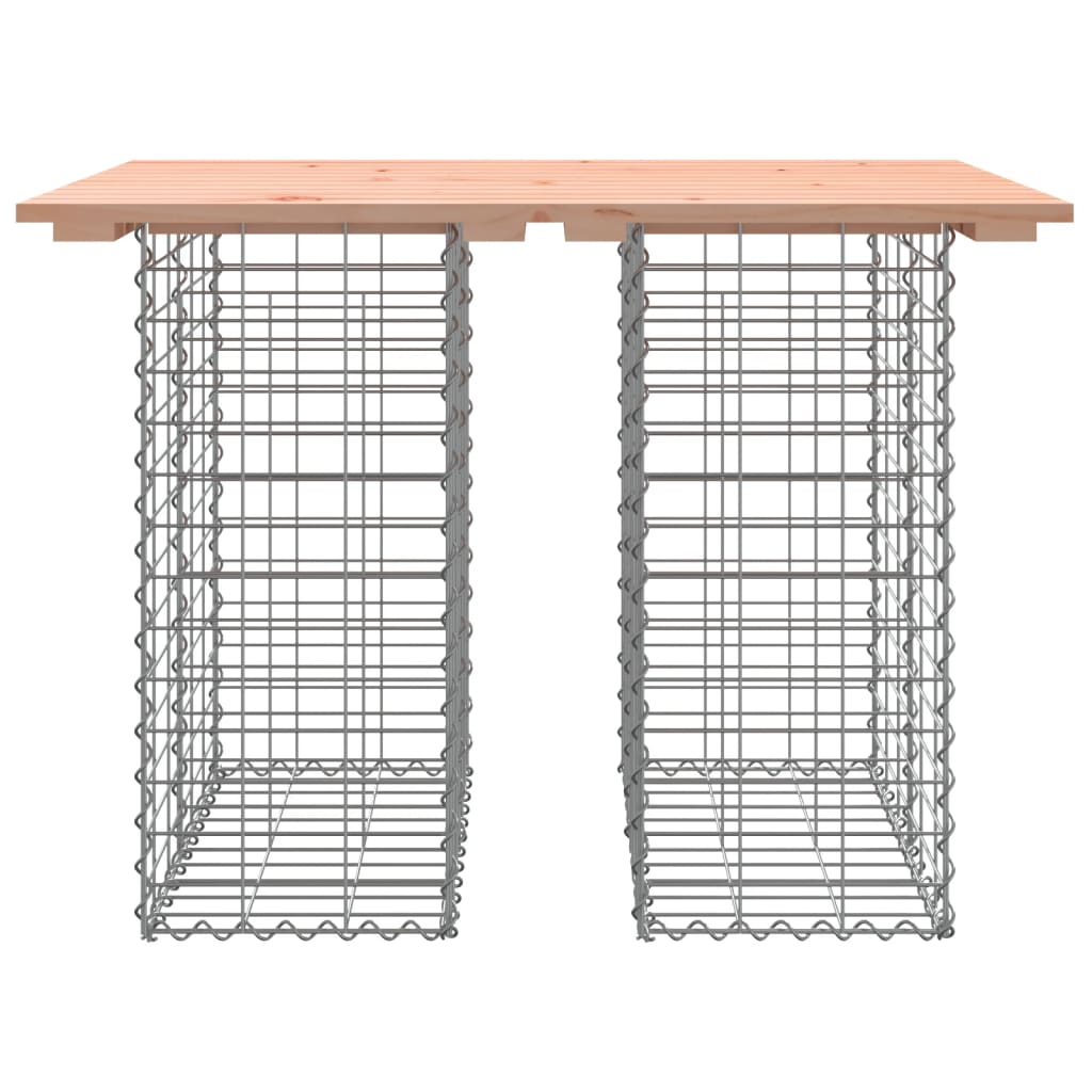 vidaXL Garden Table Gabion Design 100x70x72 cm Solid Wood Douglas