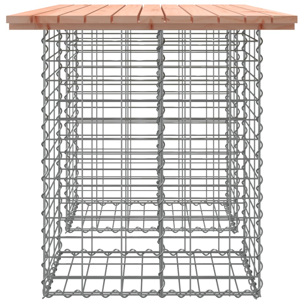 vidaXL Garden Table Gabion Design 100x70x72 cm Solid Wood Douglas