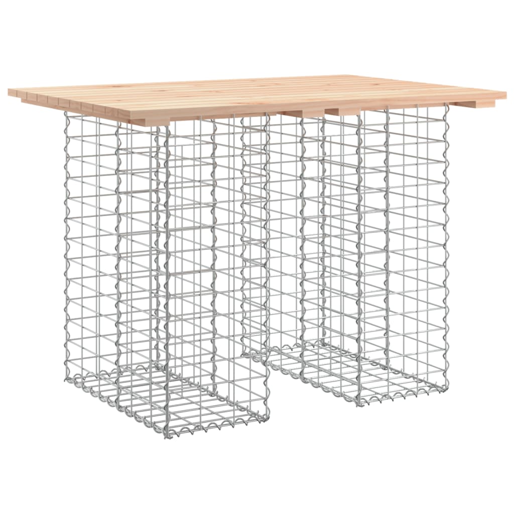vidaXL Garden Table Gabion Design 100x70x72 cm Solid Wood Pine