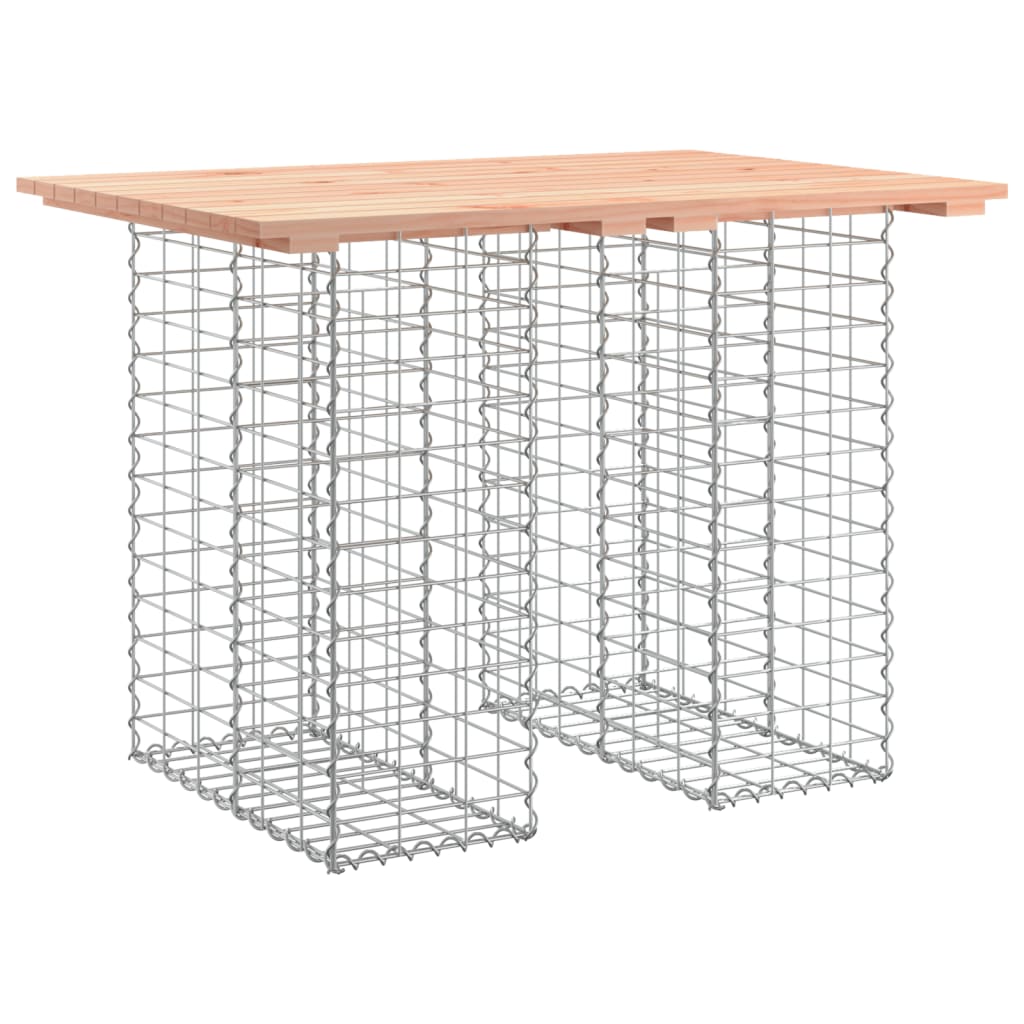 vidaXL Garden Table Gabion Design 100x70x72 cm Solid Wood Douglas