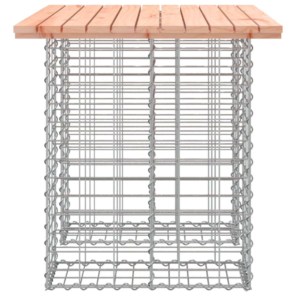 vidaXL Garden Table Gabion Design 100x70x72 cm Solid Wood Douglas