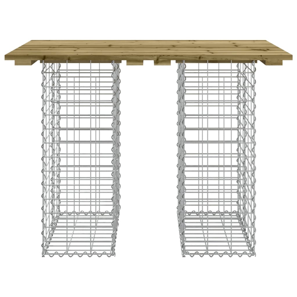 vidaXL Garden Table Gabion Design 100x70x72 cm Impregnated Wood Pine