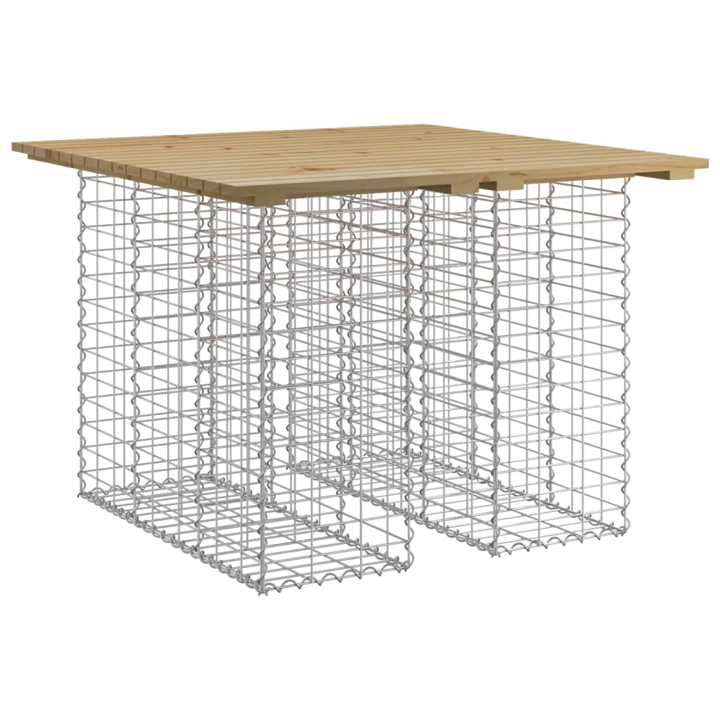 vidaXL Garden Table Gabion Design 100x102x72 cm Impregnated Wood Pine