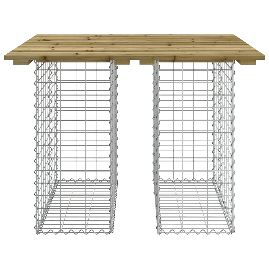 vidaXL Garden Table Gabion Design 100x102x72 cm Impregnated Wood Pine