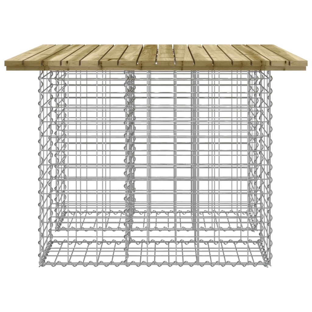 vidaXL Garden Table Gabion Design 100x102x72 cm Impregnated Wood Pine