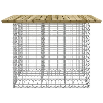 vidaXL Garden Table Gabion Design 100x102x72 cm Impregnated Wood Pine