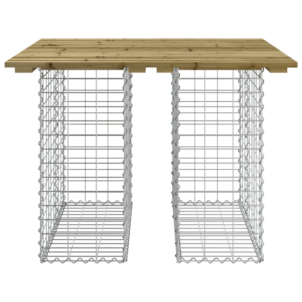 vidaXL Garden Table Gabion Design 100x102x72 cm Impregnated Wood Pine