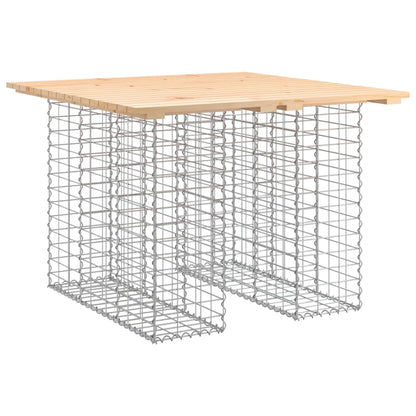 vidaXL Garden Table Gabion Design 100x102x72 cm Solid Wood Pine
