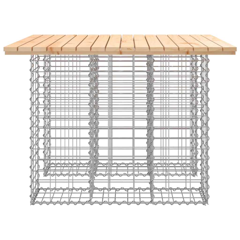 vidaXL Garden Table Gabion Design 100x102x72 cm Solid Wood Pine