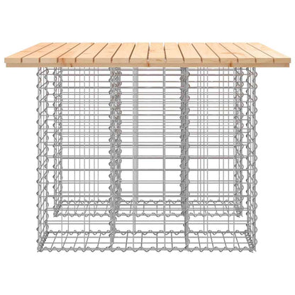 vidaXL Garden Table Gabion Design 100x102x72 cm Solid Wood Pine