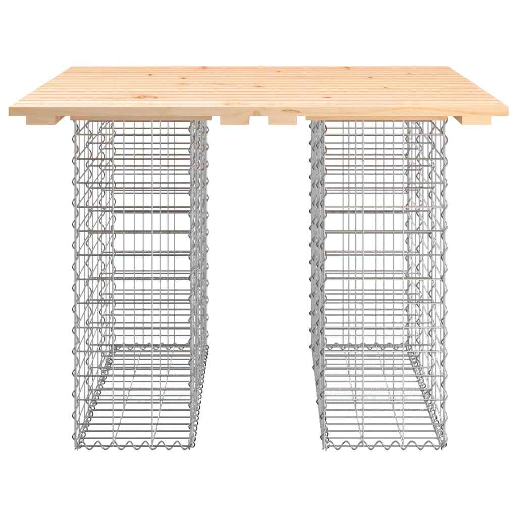 vidaXL Garden Table Gabion Design 100x102x72 cm Solid Wood Pine