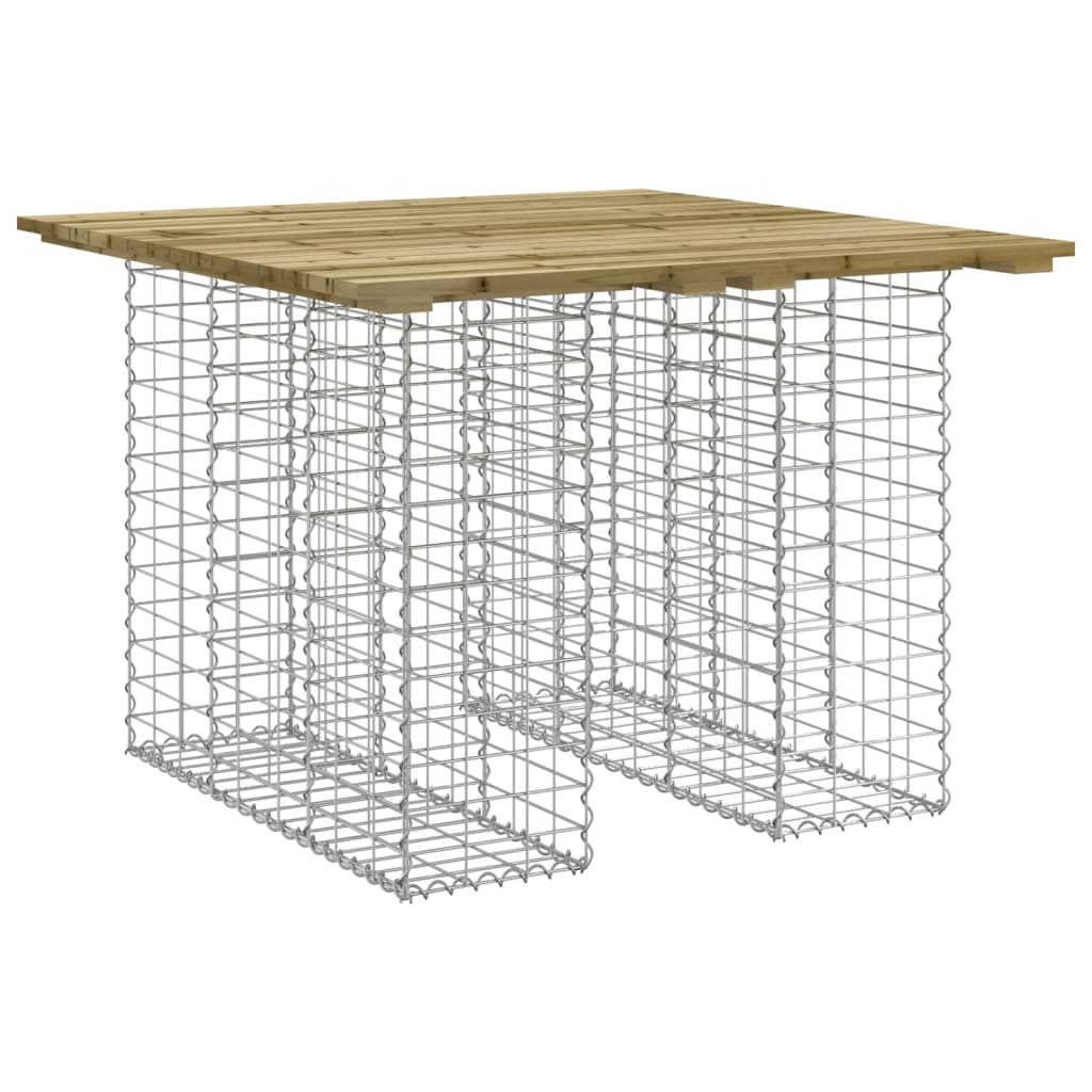 vidaXL Garden Table Gabion Design 100x102x72 cm Impregnated Wood Pine