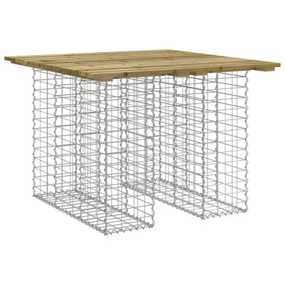 vidaXL Garden Table Gabion Design 100x102x72 cm Impregnated Wood Pine