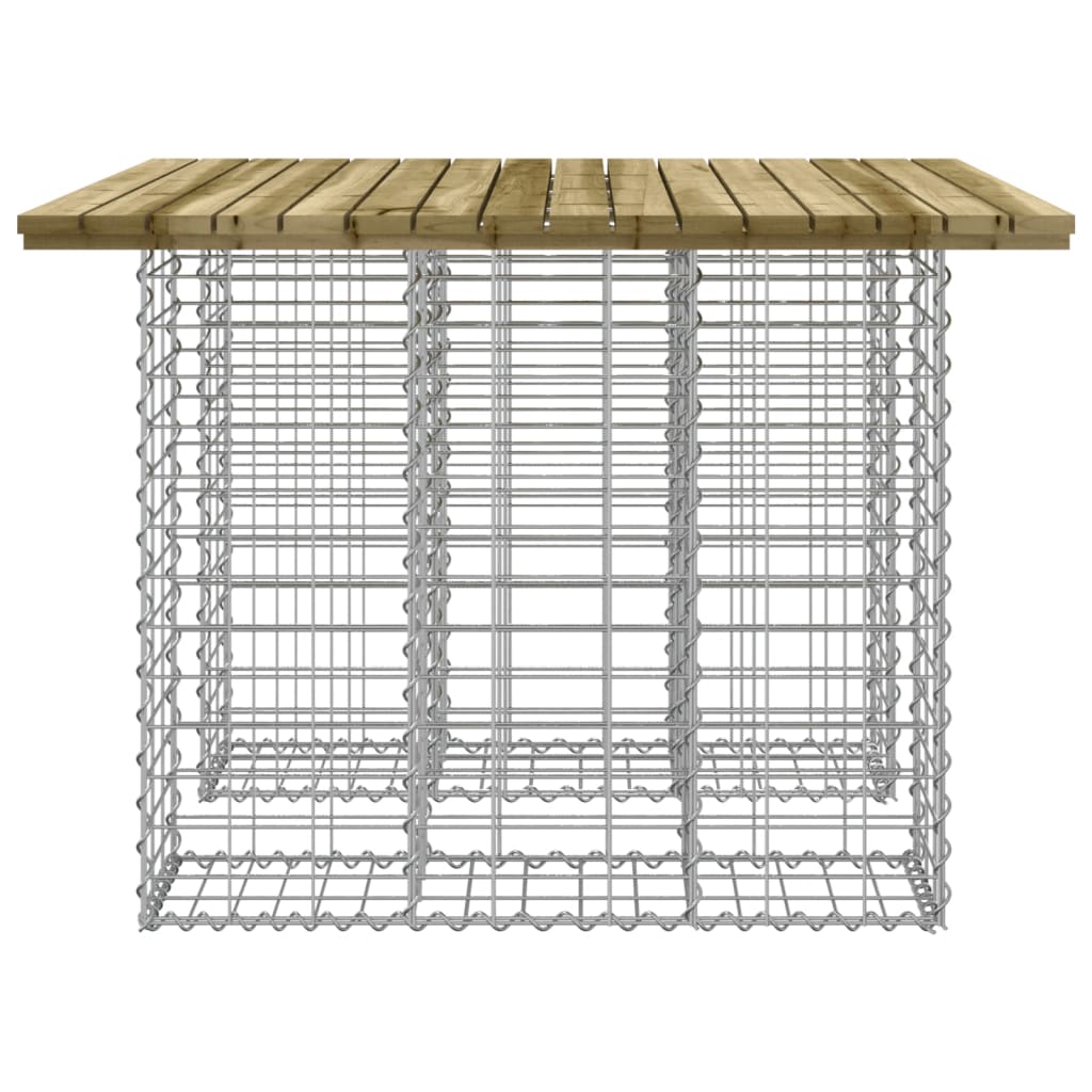 vidaXL Garden Table Gabion Design 100x102x72 cm Impregnated Wood Pine