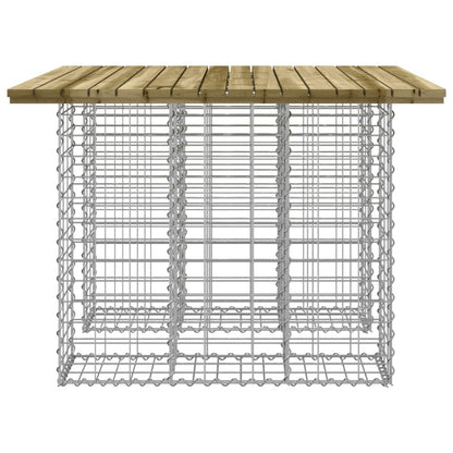 vidaXL Garden Table Gabion Design 100x102x72 cm Impregnated Wood Pine