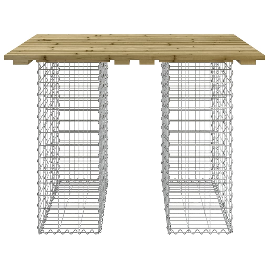 vidaXL Garden Table Gabion Design 100x102x72 cm Impregnated Wood Pine