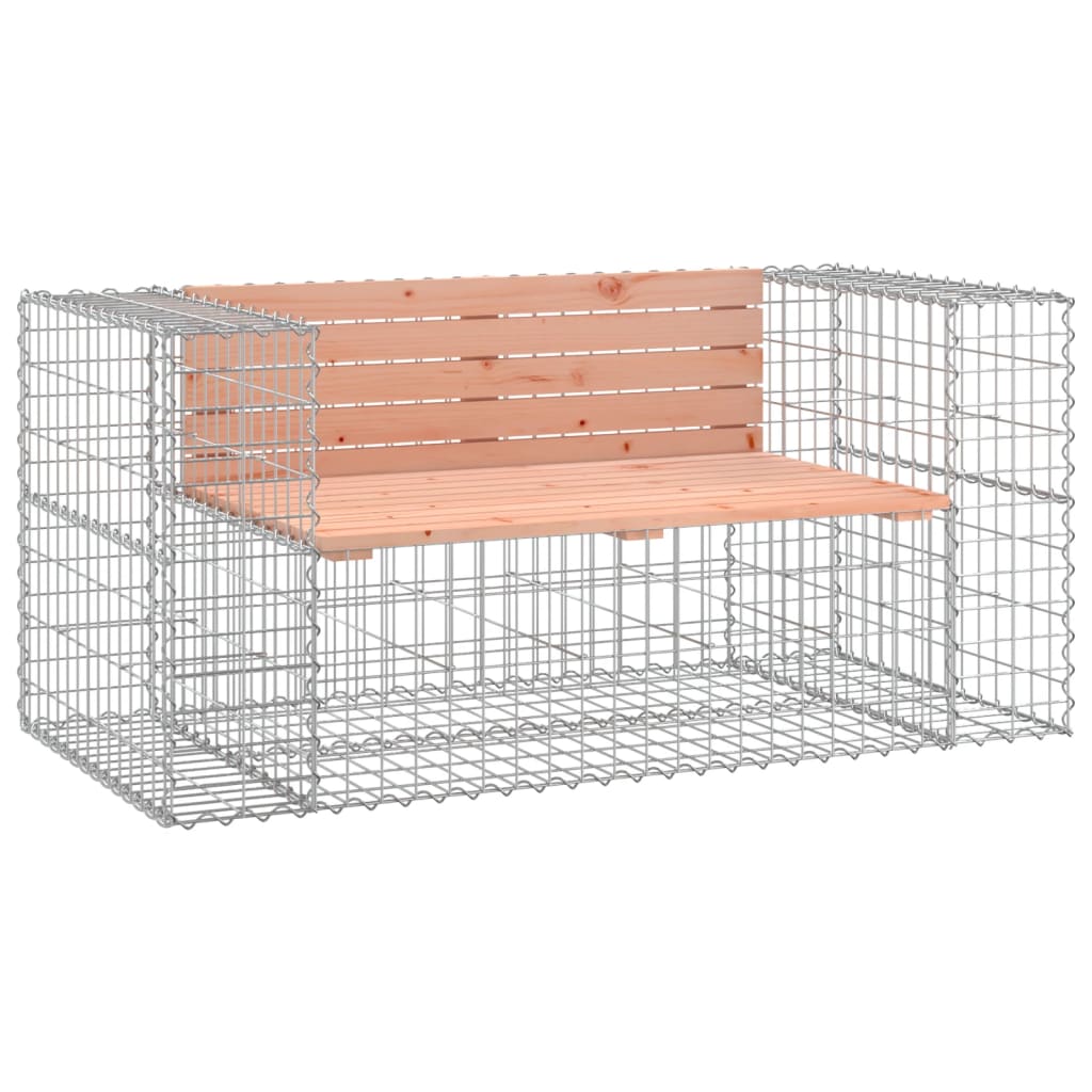 vidaXL Garden Bench | Douglas wood, Galvanised steel | Solid douglas wood