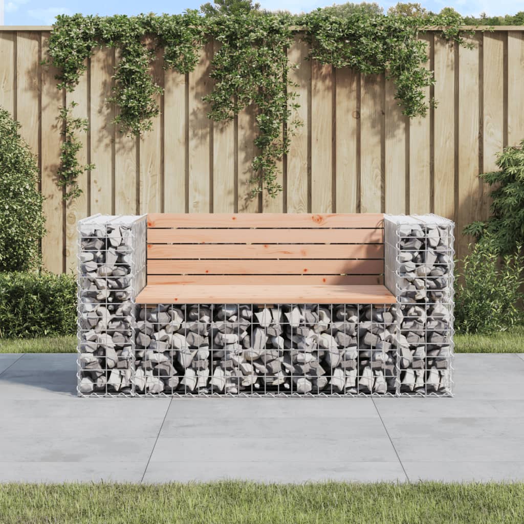 vidaXL Garden Bench | Douglas wood, Galvanised steel | Solid douglas wood