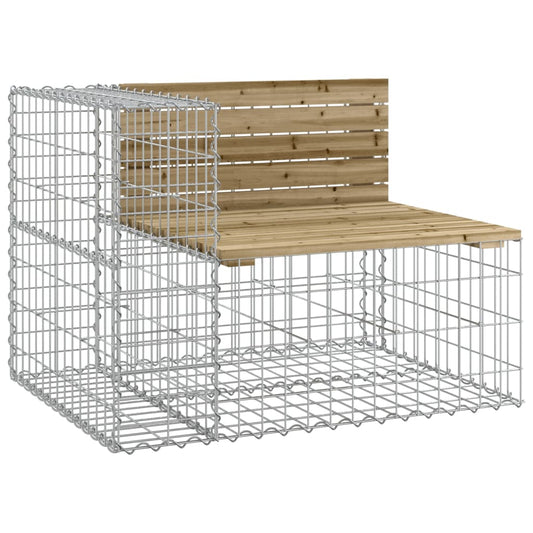 vidaXL Garden Bench Gabion Design 92x71x65.5 cm Impregnated Wood Pine