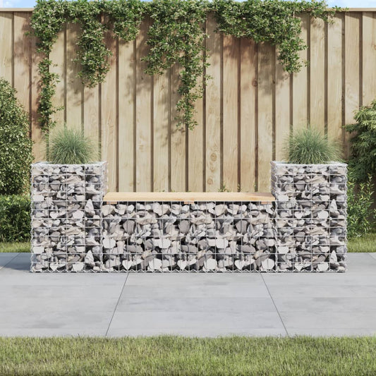vidaXL Garden Bench | Natural Wood | Solid Pine Wood | Large | Planters