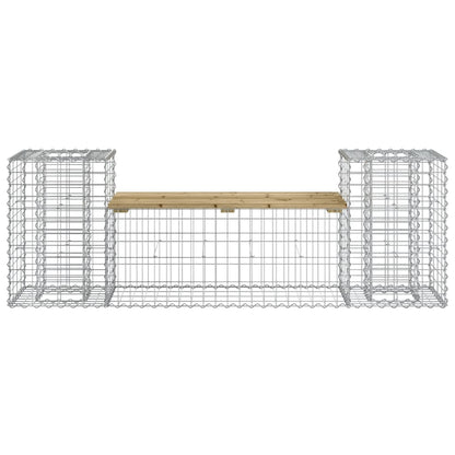 vidaXL Garden Bench Gabion Design 183x41x60.5 cm Impregnated Wood Pine