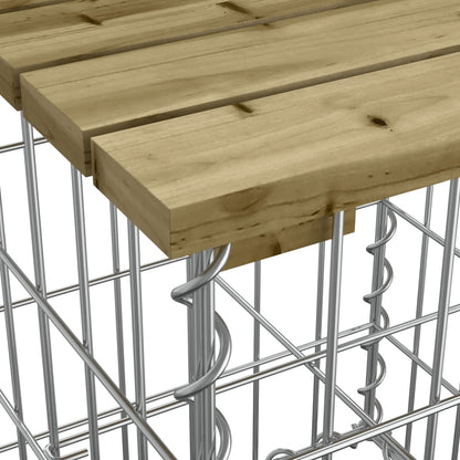 vidaXL Garden Bench Gabion Design 183x41x60.5 cm Impregnated Wood Pine