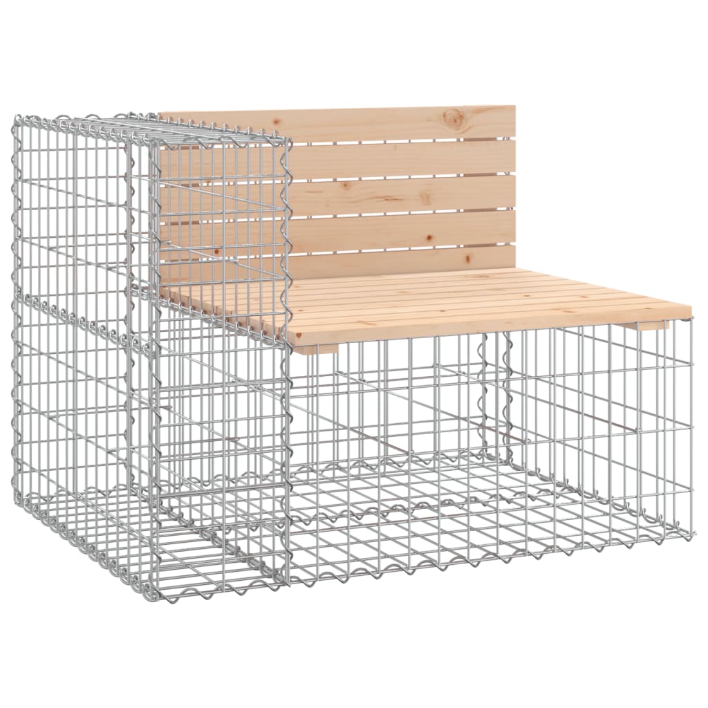 vidaXL Garden Bench | Natural wood | Solid Pine wood, Galvanised steel