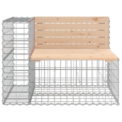 vidaXL Garden Bench | Natural wood | Solid Pine wood, Galvanised steel