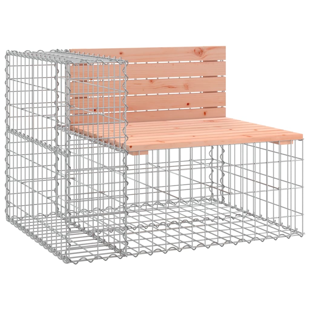 vidaXL Garden Bench | Douglas wood colour, Grey metal base